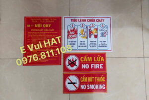 NỘI QUY TIÊU LỆNH BỘ 4 TẤM BẰNG NHỰA
