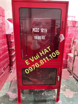 TỦ CHỮA CHÁY TRONG NHÀ CHIA 2 NGĂN, INOX 304, CÓ CHÂN
